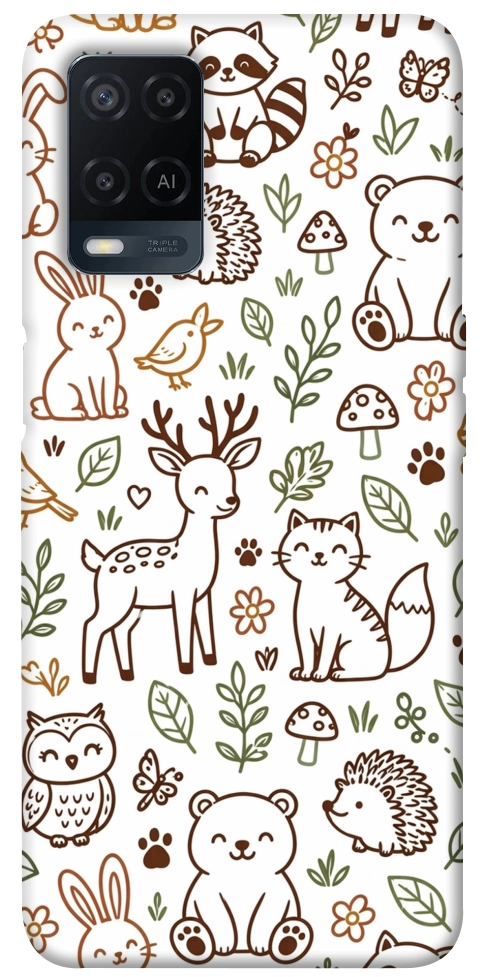 Чехол Wildlife pattern для Oppo A54 4G