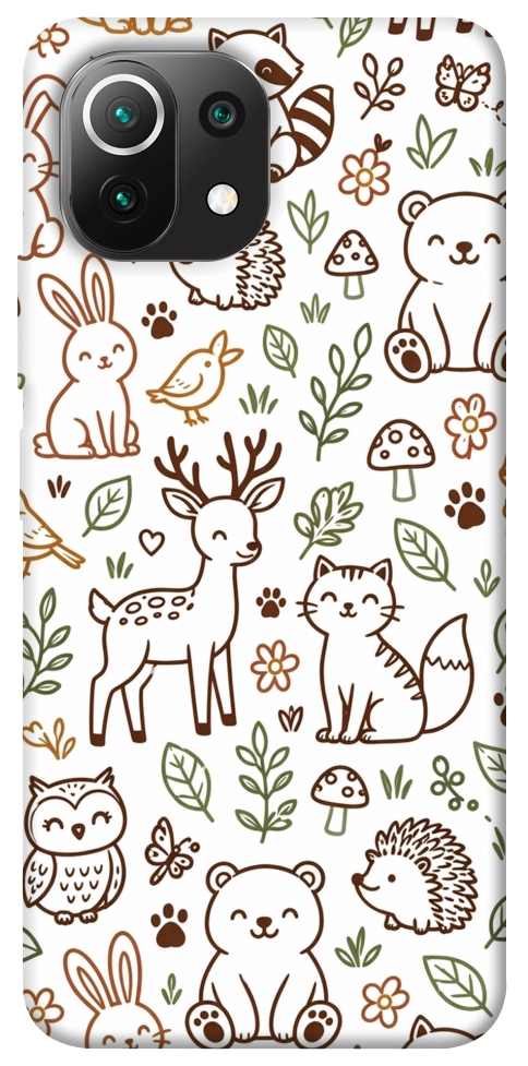 Чехол Wildlife pattern для Xiaomi Mi 11 Lite