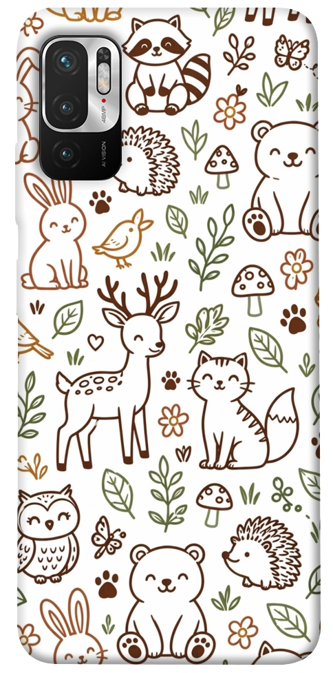 Чехол Wildlife pattern для Xiaomi Redmi Note 10 5G