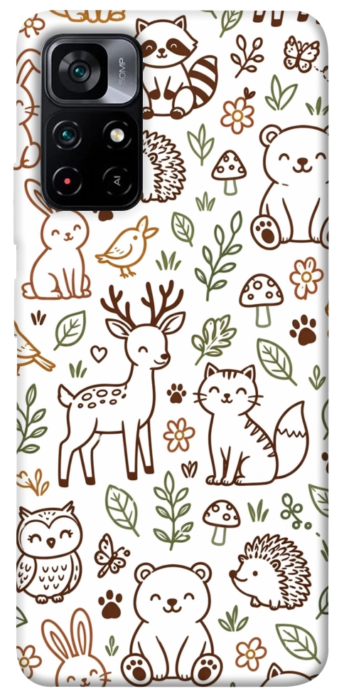 Чехол Wildlife pattern для Xiaomi Poco M4 Pro 5G