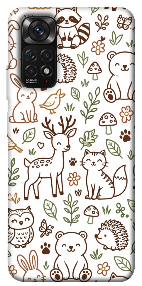Чехол Wildlife pattern для Xiaomi Redmi Note 11 (Global)