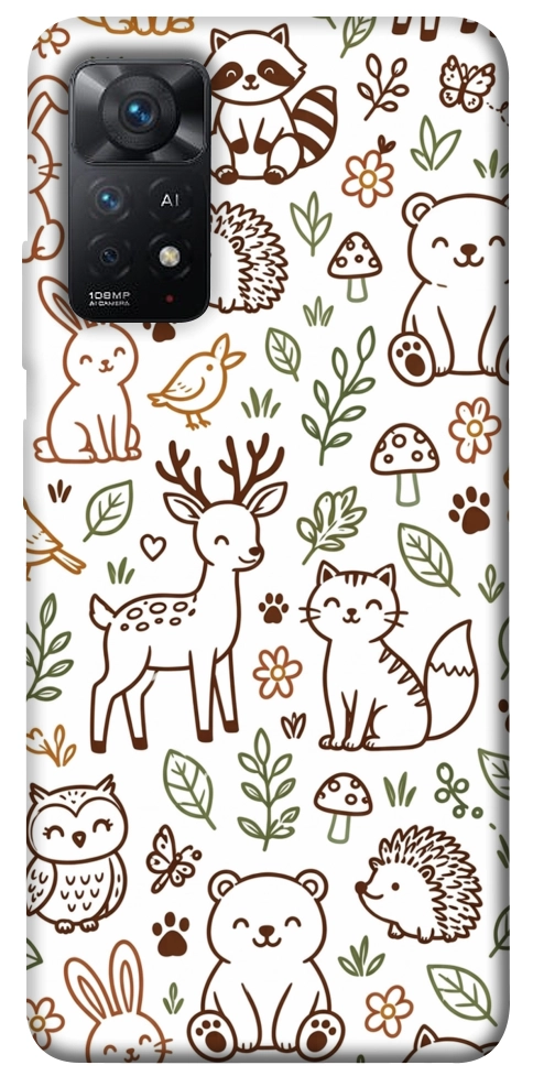 Чехол Wildlife pattern для Xiaomi Redmi Note 11 Pro 5G