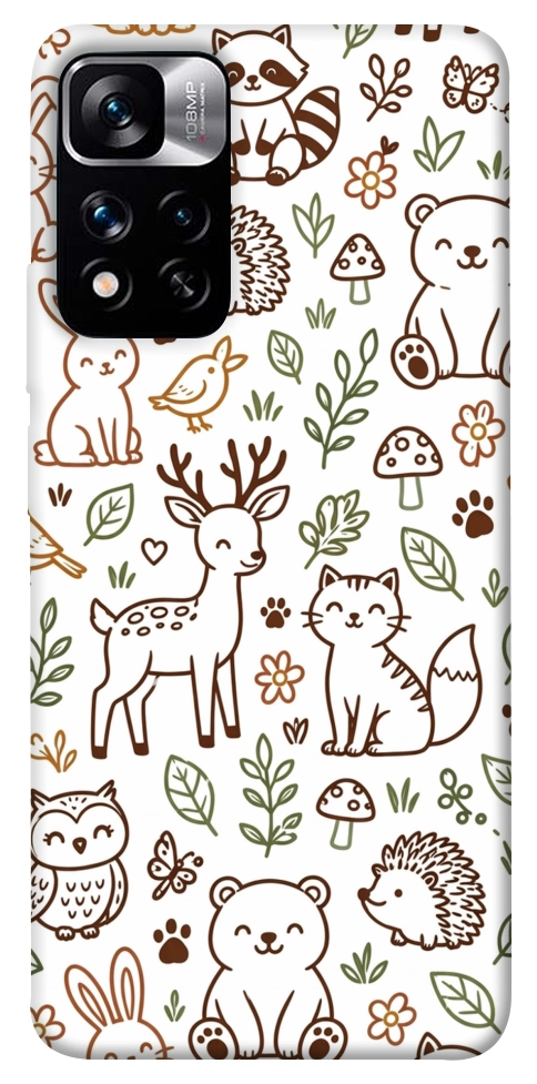 Чехол Wildlife pattern для Xiaomi Redmi Note 11 5G
