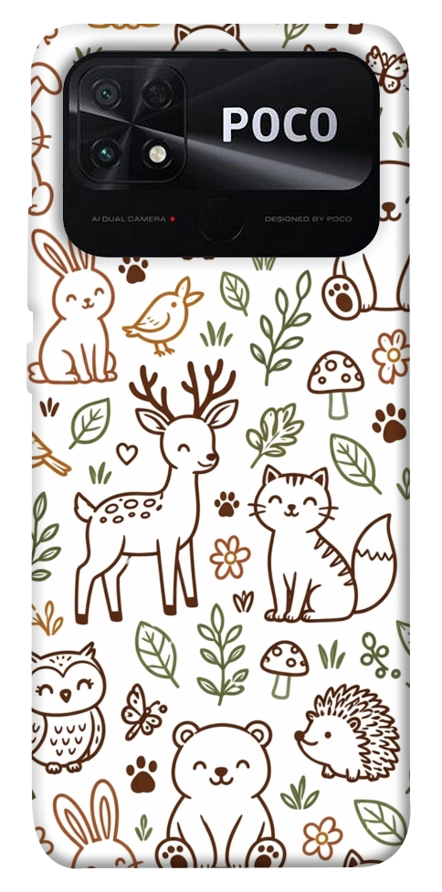 Чехол Wildlife pattern для Xiaomi Poco C40