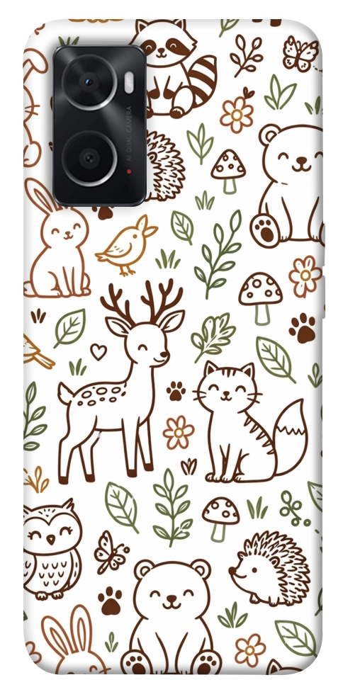 Чехол Wildlife pattern для Oppo A76 4G