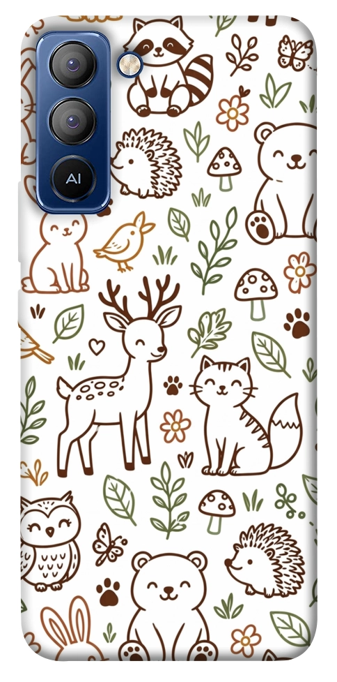 Чехол Wildlife pattern для TECNO Pop 5 Pro