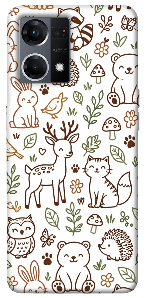 Чохол Wildlife pattern для Oppo Reno 7 4G