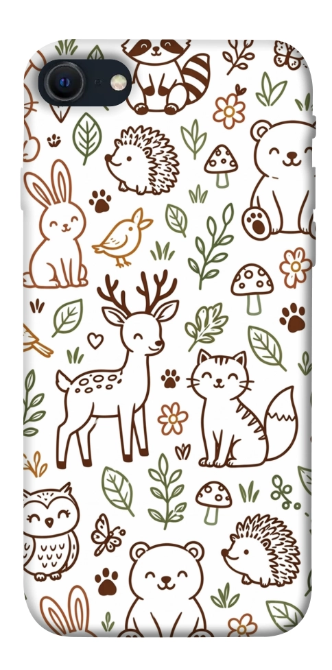 Чехол Wildlife pattern для iPhone SE (2022)