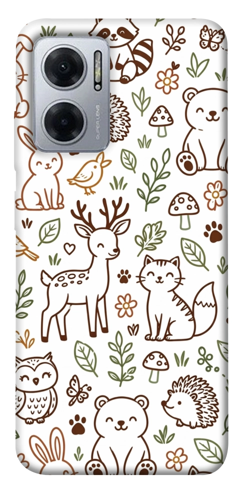 Чехол Wildlife pattern для Xiaomi Redmi Note 11E