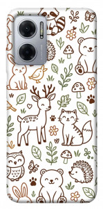 Чехол Wildlife pattern для Xiaomi Redmi Note 11E