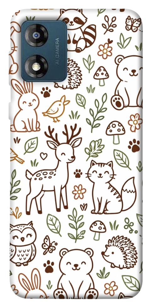 Чехол Wildlife pattern для Motorola Moto E13