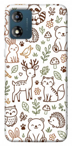 Чехол Wildlife pattern для Motorola Moto E13