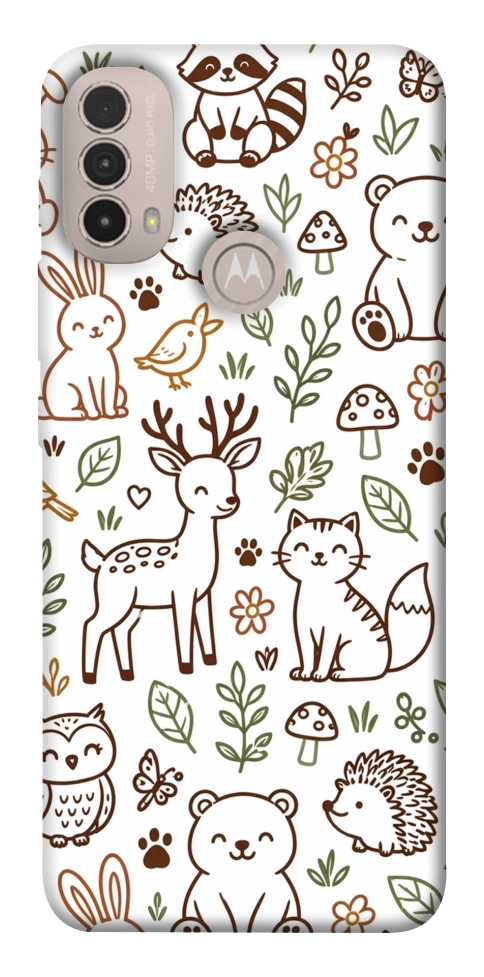 Чехол Wildlife pattern для Motorola Moto E40