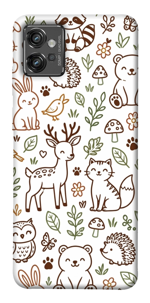 Чехол Wildlife pattern для Motorola Moto G32