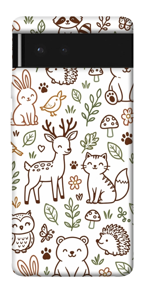 Чехол Wildlife pattern для Google Pixel 6