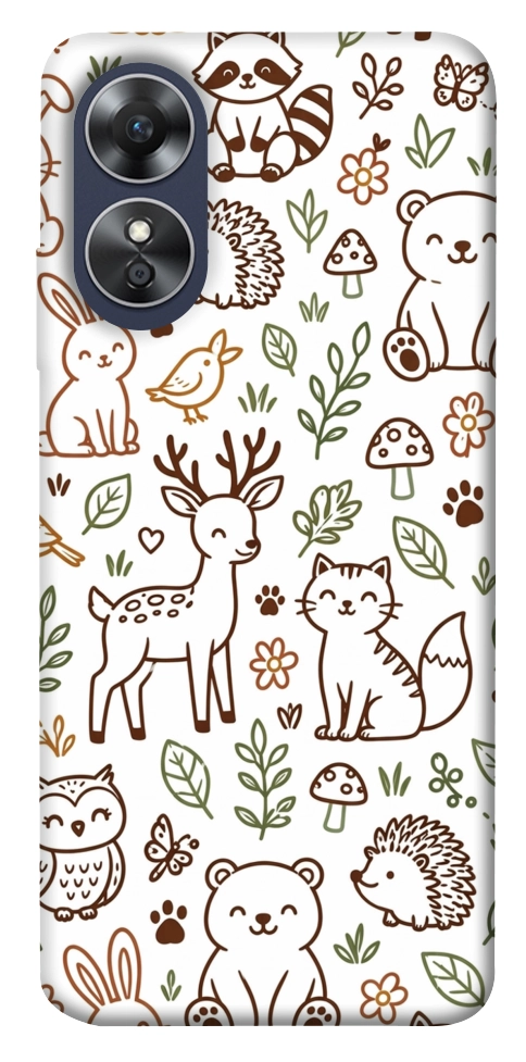 Чехол Wildlife pattern для Oppo A17