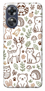 Чехол Wildlife pattern для Oppo A17