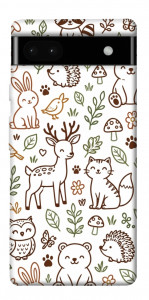 Чехол Wildlife pattern для Google Pixel 6A