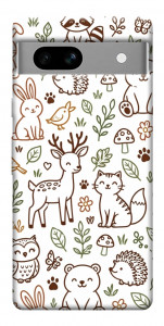 Чехол Wildlife pattern для Google Pixel 7A