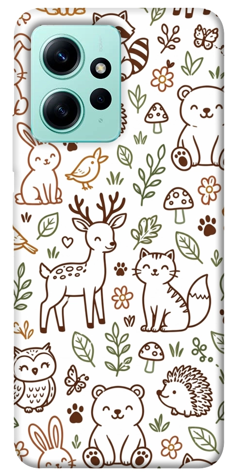 Чехол Wildlife pattern для Xiaomi Redmi Note 12 4G