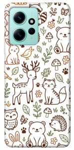 Чехол Wildlife pattern для Xiaomi Redmi Note 12 4G