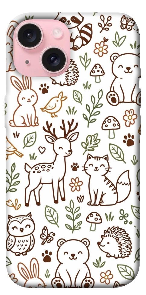 Чехол Wildlife pattern для iPhone 15
