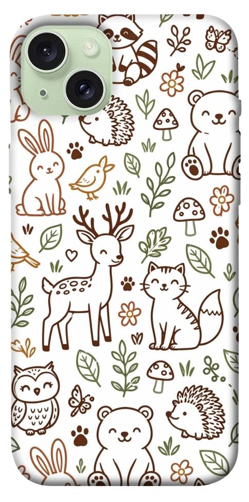Чехол Wildlife pattern для iPhone 15 Plus