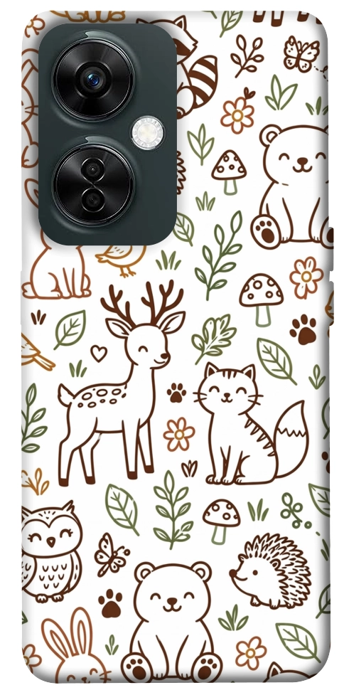 Чехол Wildlife pattern для OnePlus Nord CE 3 Lite