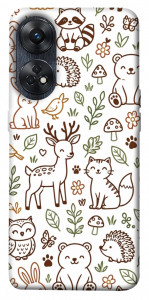 Чехол Wildlife pattern для Oppo Reno 8 T 4G