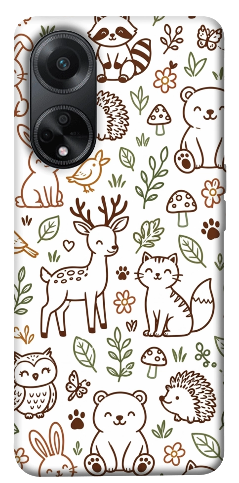 Чехол Wildlife pattern для Oppo A58 4G