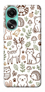 Чехол Wildlife pattern для Oppo A78 4G