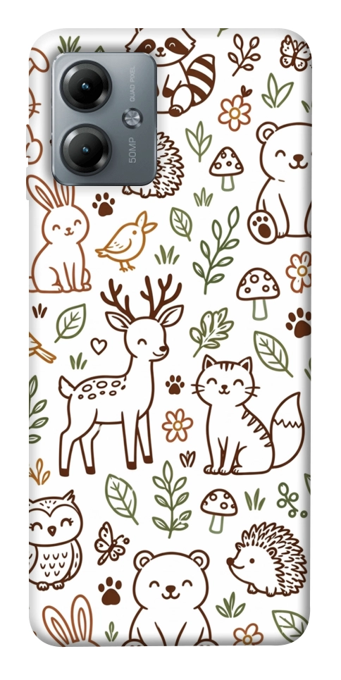 Чехол Wildlife pattern для Motorola Moto G14