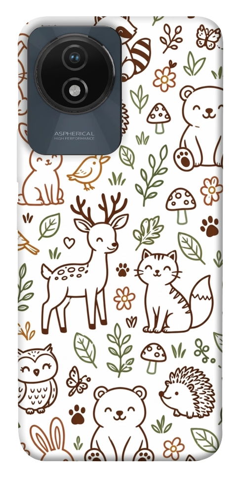 Чехол Wildlife pattern для Vivo Y02