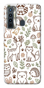 Чохол Wildlife pattern для TECNO Camon 17