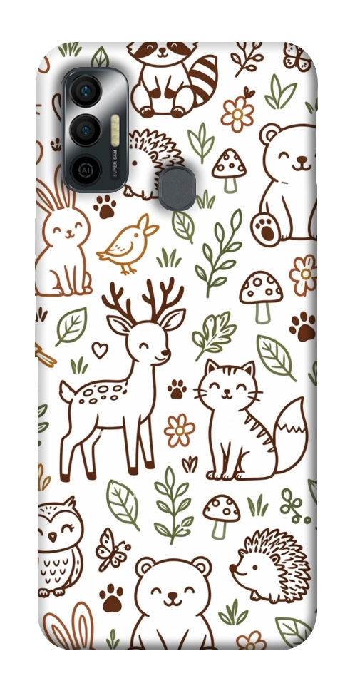Чехол Wildlife pattern для TECNO Spark 7