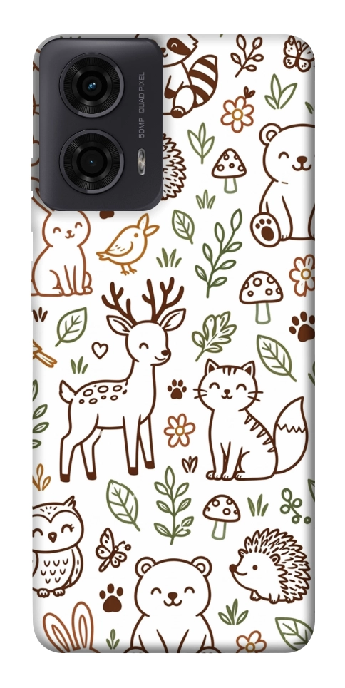 Чехол Wildlife pattern для Motorola Moto G24
