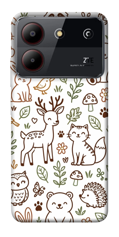 Чехол Wildlife pattern для ZTE Blade A54 4G