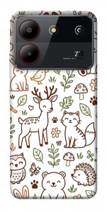 Чехол Wildlife pattern для ZTE Blade A54 4G
