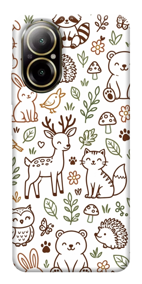 Чехол Wildlife pattern для Realme C67 4G
