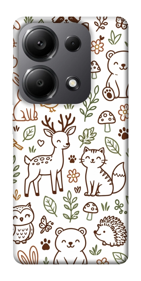 Чехол Wildlife pattern для Xiaomi Redmi Note 13 Pro 5G
