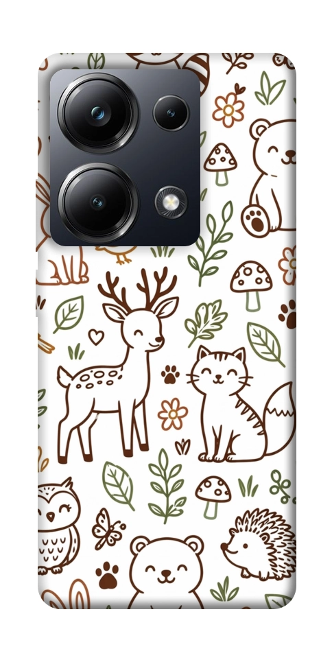 Чехол Wildlife pattern для Xiaomi Poco M6 Pro 4G