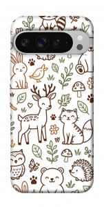 Чехол Wildlife pattern для Google Pixel 9 Pro XL