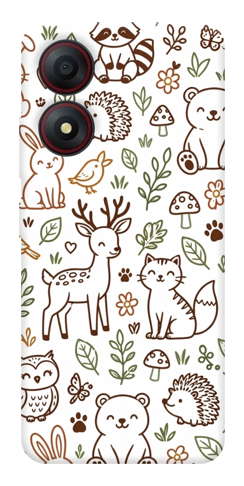 Чехол Wildlife pattern для ZTE Blade A34 4G