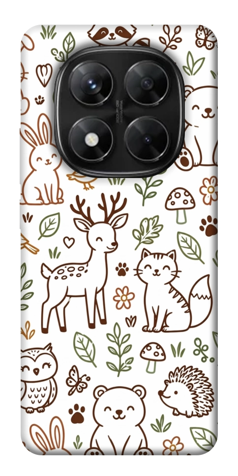 Чехол Wildlife pattern для Xiaomi Redmi Note 14 Pro 5G