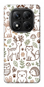 Чехол Wildlife pattern для Xiaomi Redmi Note 14 Pro 5G