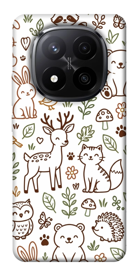 Чехол Wildlife pattern для Xiaomi Redmi Note 14 Pro+ 5G