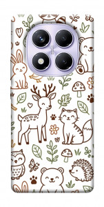 Чехол Wildlife pattern для Xiaomi Redmi Note 14 Pro 4G