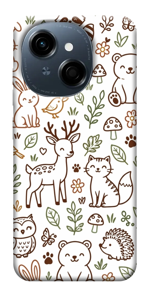 Чехол Wildlife pattern для TECNO Spark Go 1 (KL4)