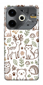 Чехол Wildlife pattern для TECNO Pova 6 Neo (LI6)