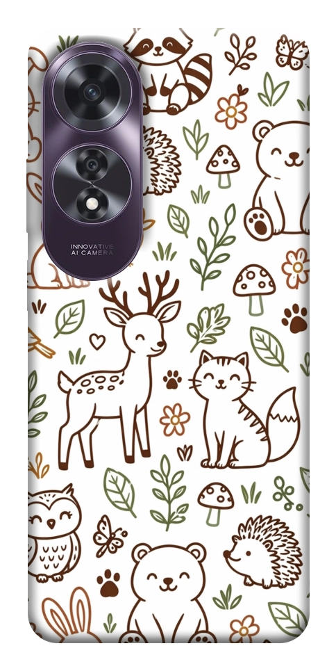 Чехол Wildlife pattern для Oppo A60 4G